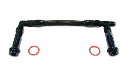 Quick Fuel Technology Carburetor Fuel Line - Q-Series - 6 AN Male Inlet - Dual 7/8-20 in Male Outlets - Braided Nylon