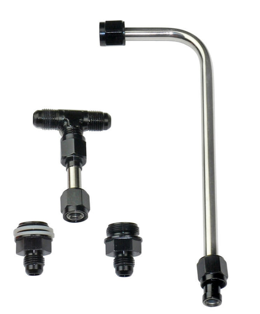 Quick Fuel Technology Carburetor Fuel Line - 6 AN Male Inlet - Dual 6 AN Female Outlets - Fittings Included - Aluminum