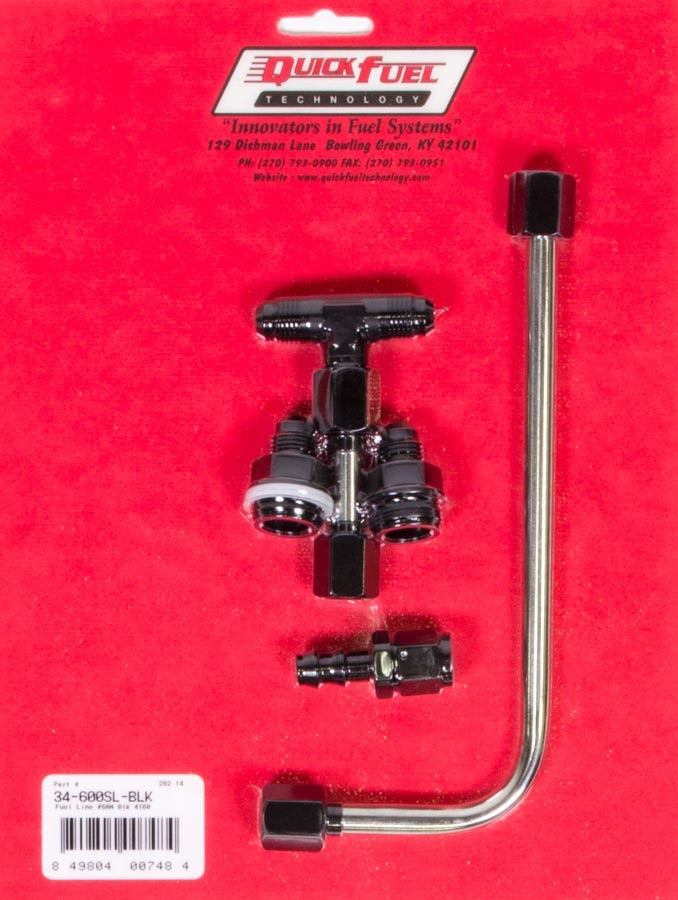 Quick Fuel Technology Carburetor Fuel Line - 6 AN Male Inlet - Dual 6 AN Female Outlets - Fittings Included - Aluminum