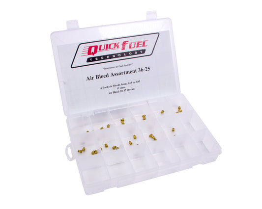 Quick Fuel Technology Carburetor Air Bleed - Numbers 25-35 - 10-32 Thread - Brass - Quick Fuel Carburetors - Kit
