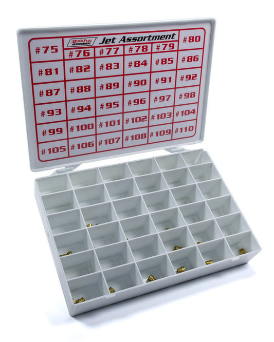 Quick Fuel Technology Carburetor Jet Kit - Numbers 75-110 - Plastic Case - Brass - Holley Carburetors - Kit