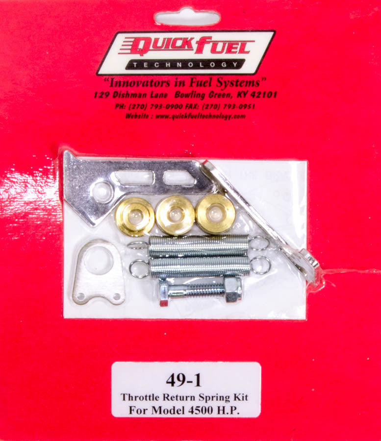 Quick Fuel Technology Throttle Return Spring Kit - Carb Mount - Dual Springs - Steel - Zinc Oxide - Holley 4500 /