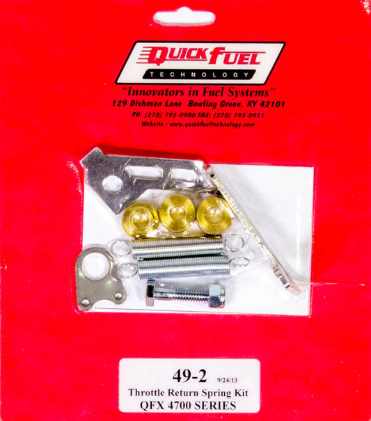 Quick Fuel Technology Throttle Return Spring Kit - Carb Mount - Dual Springs - Steel - Zinc Oxide - Quick Fuel QFX