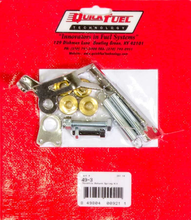 Quick Fuel Technology Throttle Return Spring Kit - Carb Mount - Dual Springs - Steel - Zinc Oxide - Holley 4150 /
