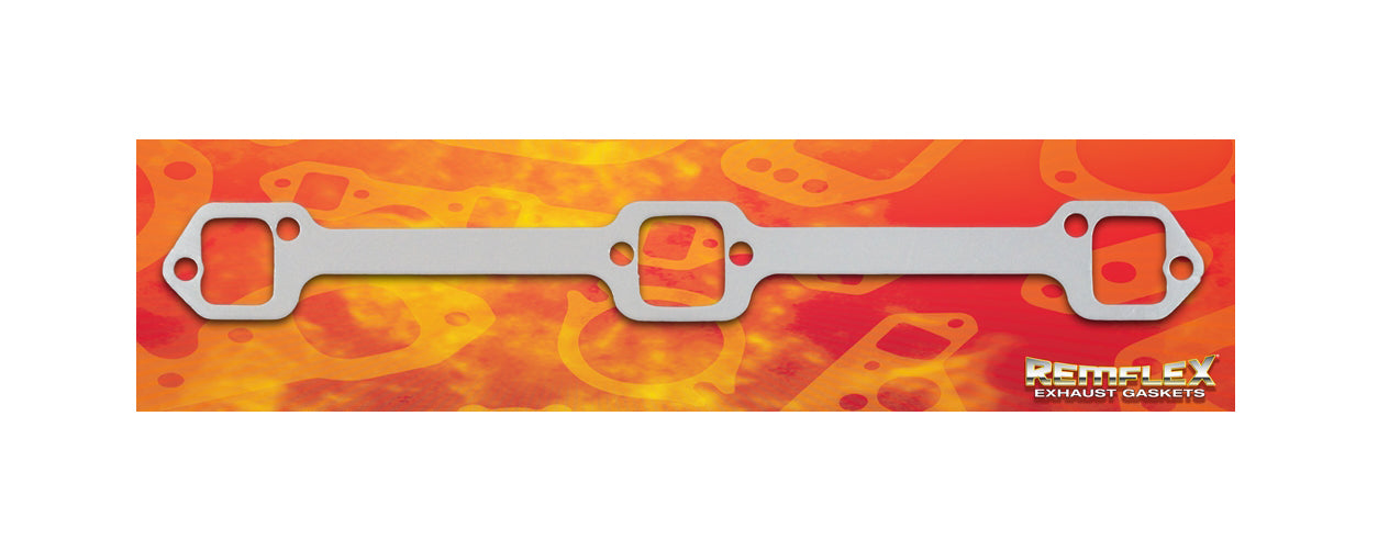 Remflex Exhaust Gaskets Exhaust Header / Manifold Gasket - 3 Port - 1.875 x 1.500 in Square Port - 0.125 in Thick -