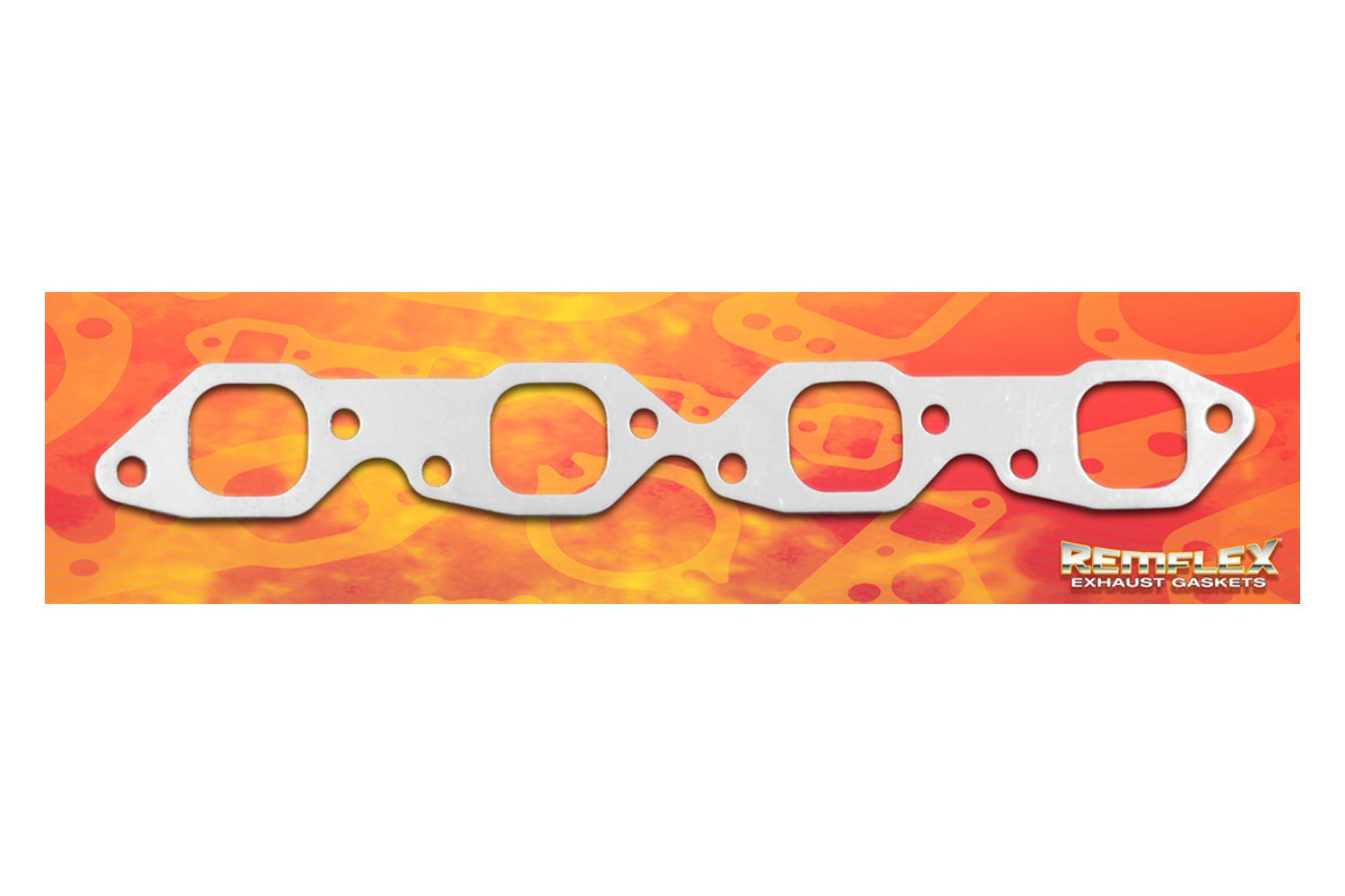 Remflex Exhaust Gaskets Exhaust Header / Manifold Gasket - 1.250 x 1.875 in Rectangular port - Graphite - Big Block