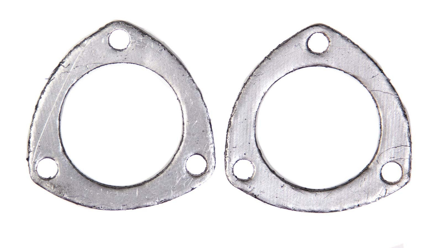Remflex Exhaust Gaskets Collector Gasket - 0.125 in Thick - 2.5 in Diameter - 3-Bolt - Graphite - Pair