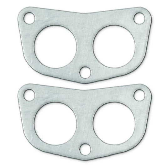 Remflex Exhaust Gaskets Collector Gasket - 0.125 in Thick - 1.75 in Diameter Dual Ports - 3-Bolt - Graphite - OBX