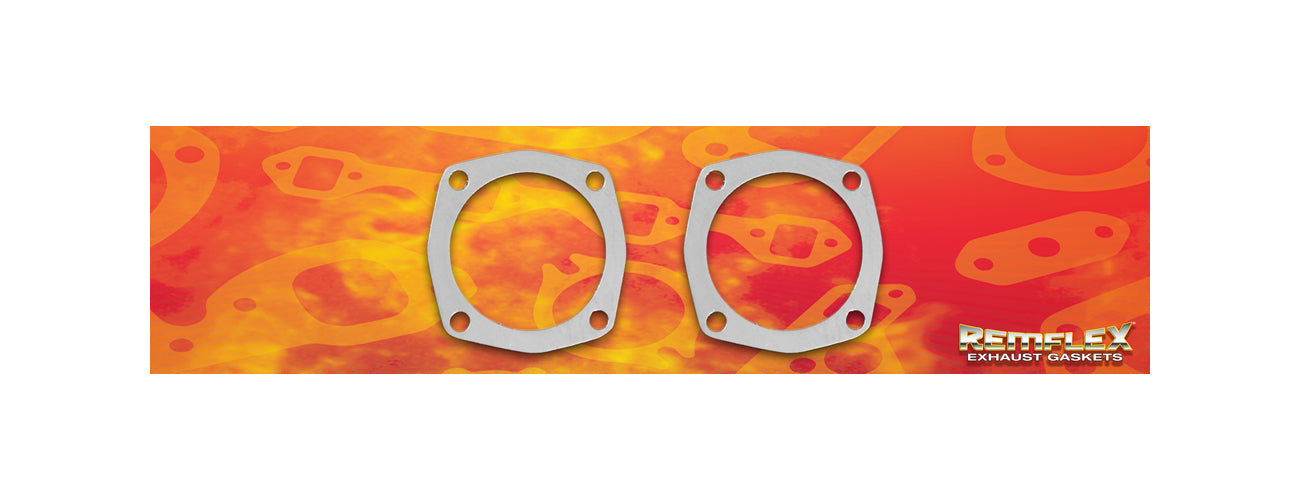 Remflex Exhaust Gaskets Collector Gasket - 0.125 in Thick - 3.875 in Diameter - 4-Bolt - Graphite - Pair