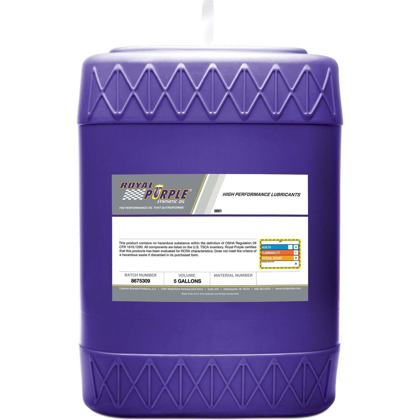 Royal Purple Motor Oil - 5W30 - Synthetic - 5 gal Jug - Each