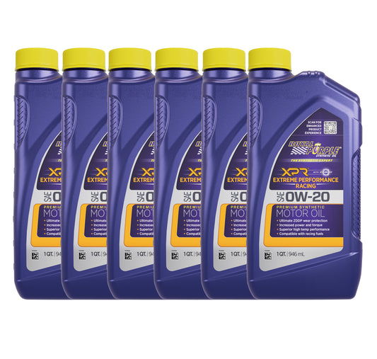 Royal Purple Motor Oil - XPR - 0W20 - Synthetic - 1 qt Bottle - Set of 6
