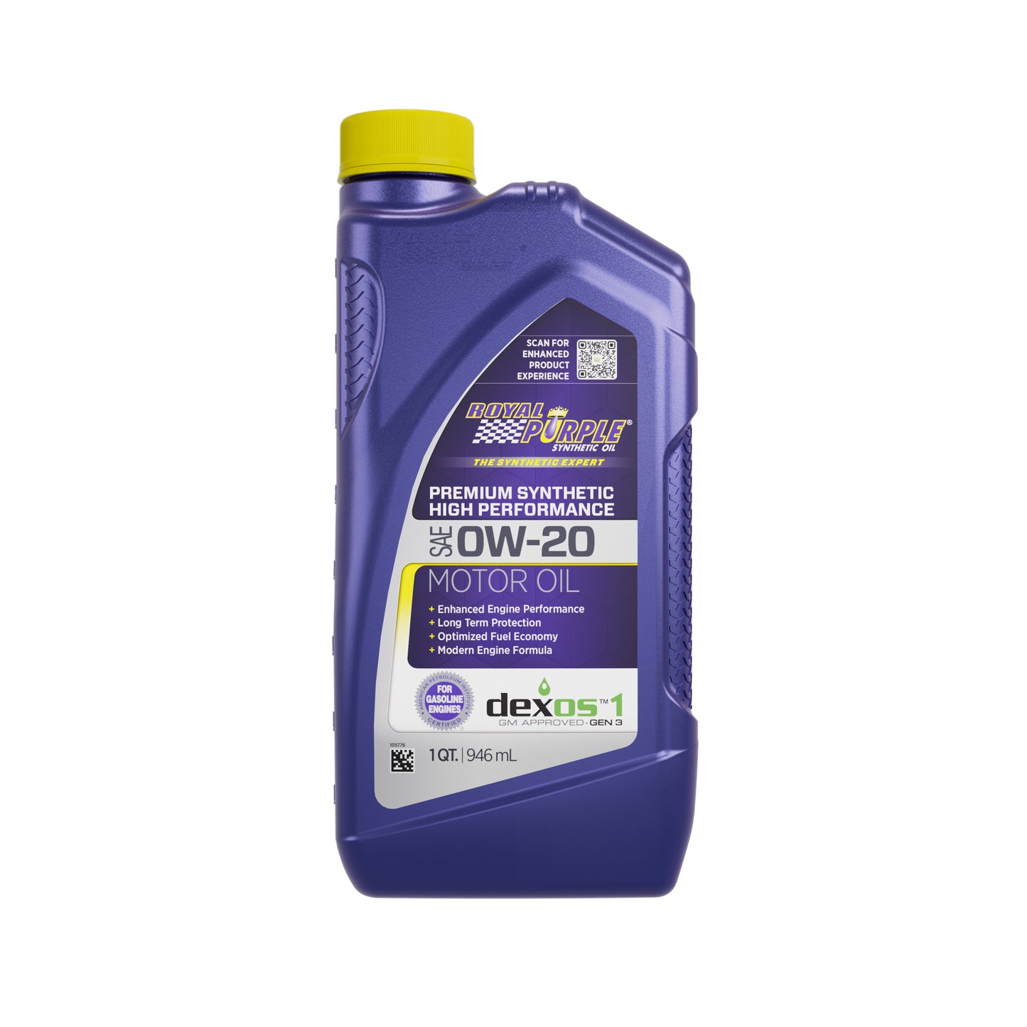 Royal Purple Motor Oil - High Performance - 0W20 - Synthetic - 1 qt Bottle - Set of 6