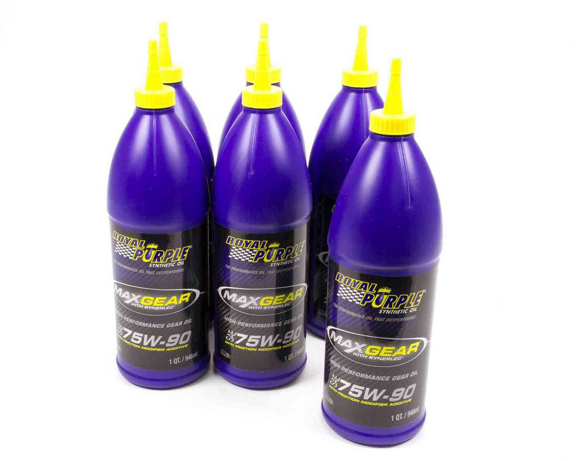 Royal Purple Gear Oil - Max Gear - 75W90 - Limited Slip Additive - Synthetic - 1 qt Bottle - Set of 6