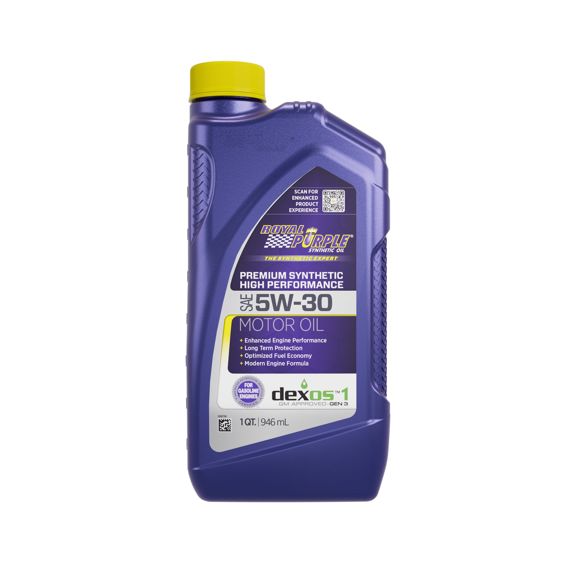 Royal Purple Motor Oil - High Performance - 5W30 - Synthetic - 1 qt Bottle - Set of 6