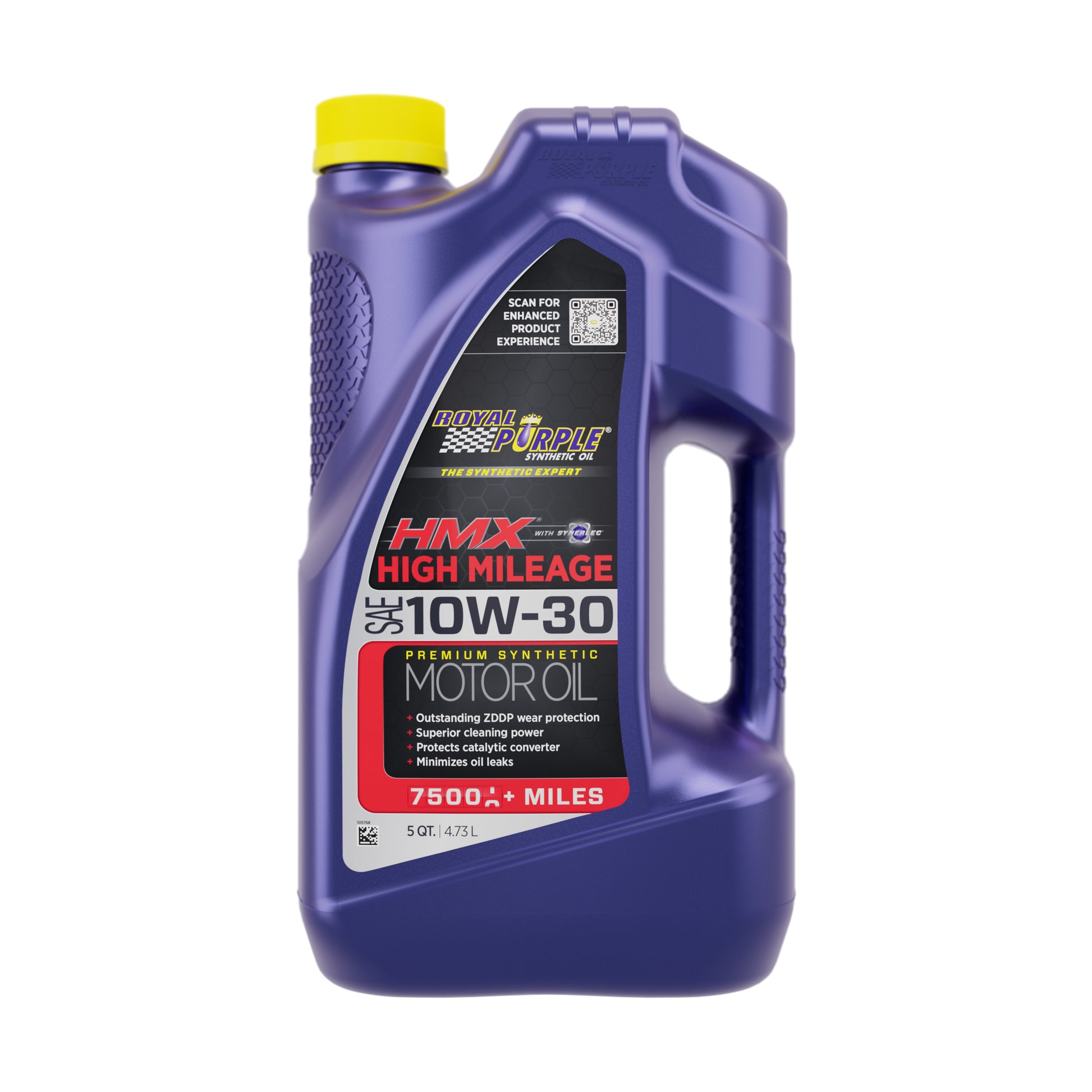 Royal Purple Motor Oil - HMX High Mileage - High Zinc - 10W30 - Synthetic - 5 qt Jug - Set of 3