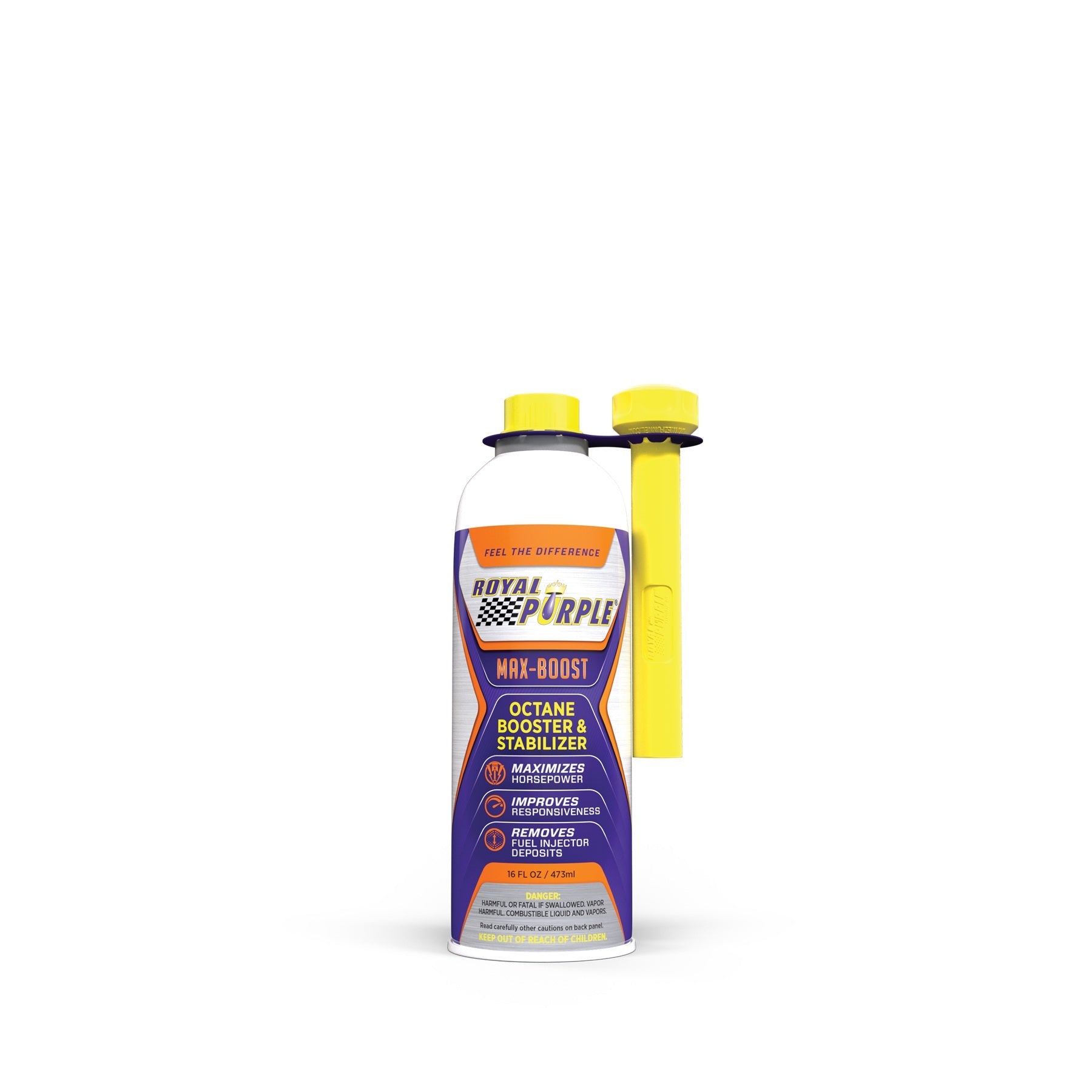 Royal Purple Fuel Additive - Max-Boost - System Cleaner - Stabilizer - Octane Booster - 16 oz Bottle - Gas - Each