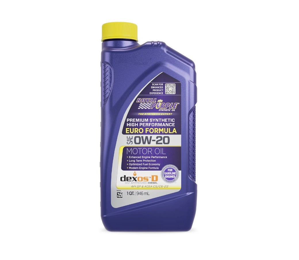 Royal Purple Motor Oil - Euro Formula - 0W20 - Synthetic - 1 qt Bottle - Each