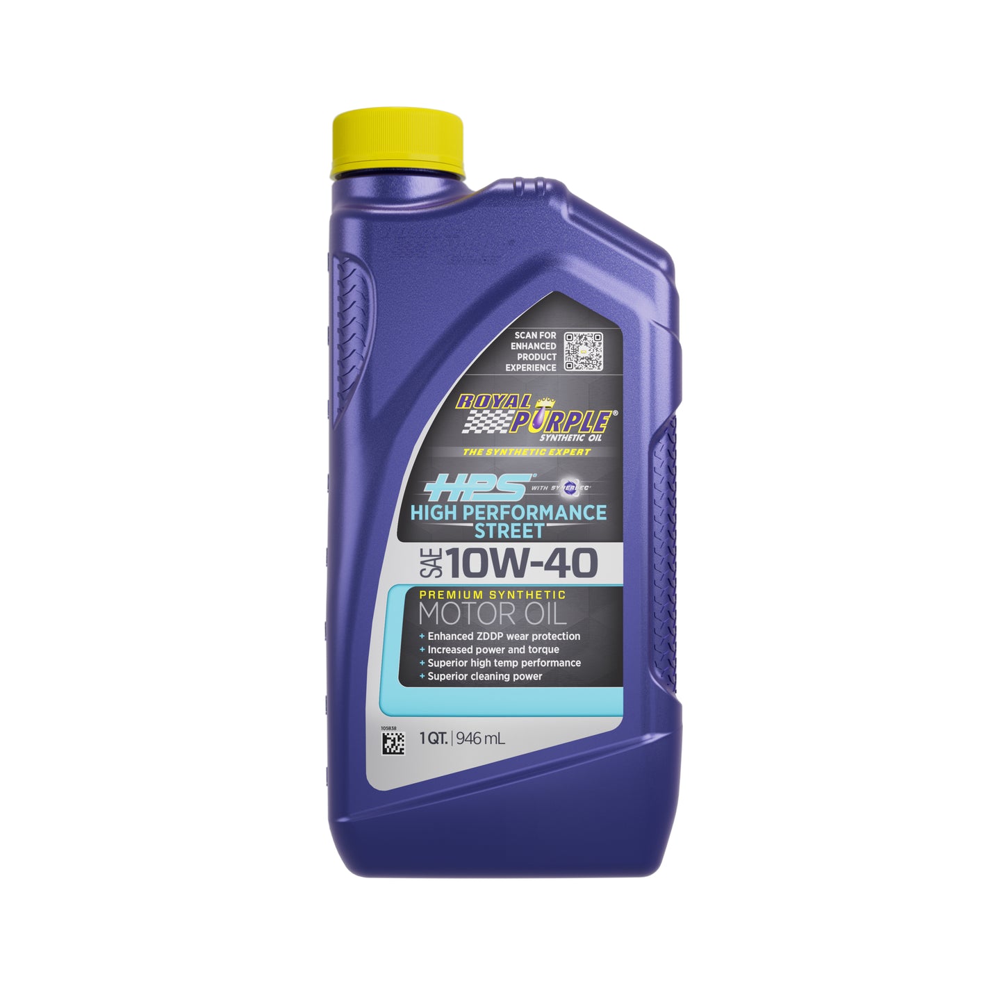 Royal Purple Motor Oil - HPS High Performance Street - High Zinc - 10W40 - Synthetic - 1 qt Bottle - Set of 6