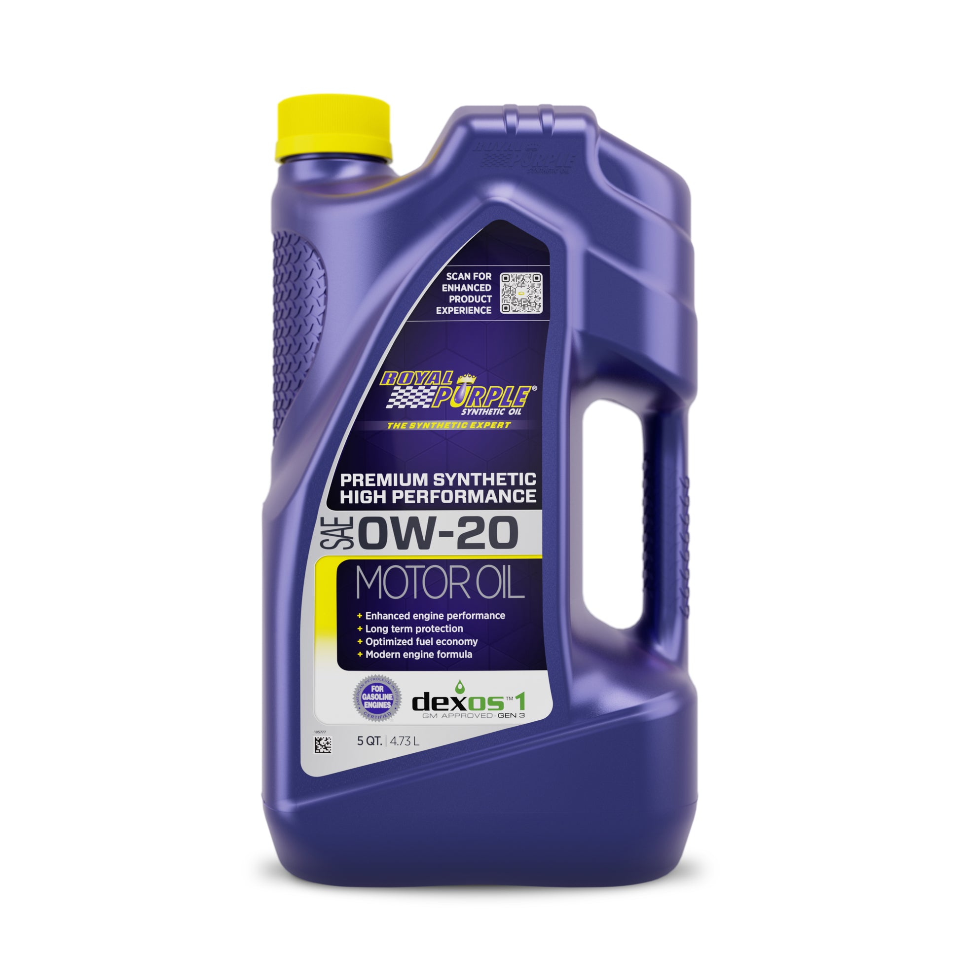 Royal Purple Motor Oil - High Performance - 0W20 - Synthetic - 5 qt Jug - Each