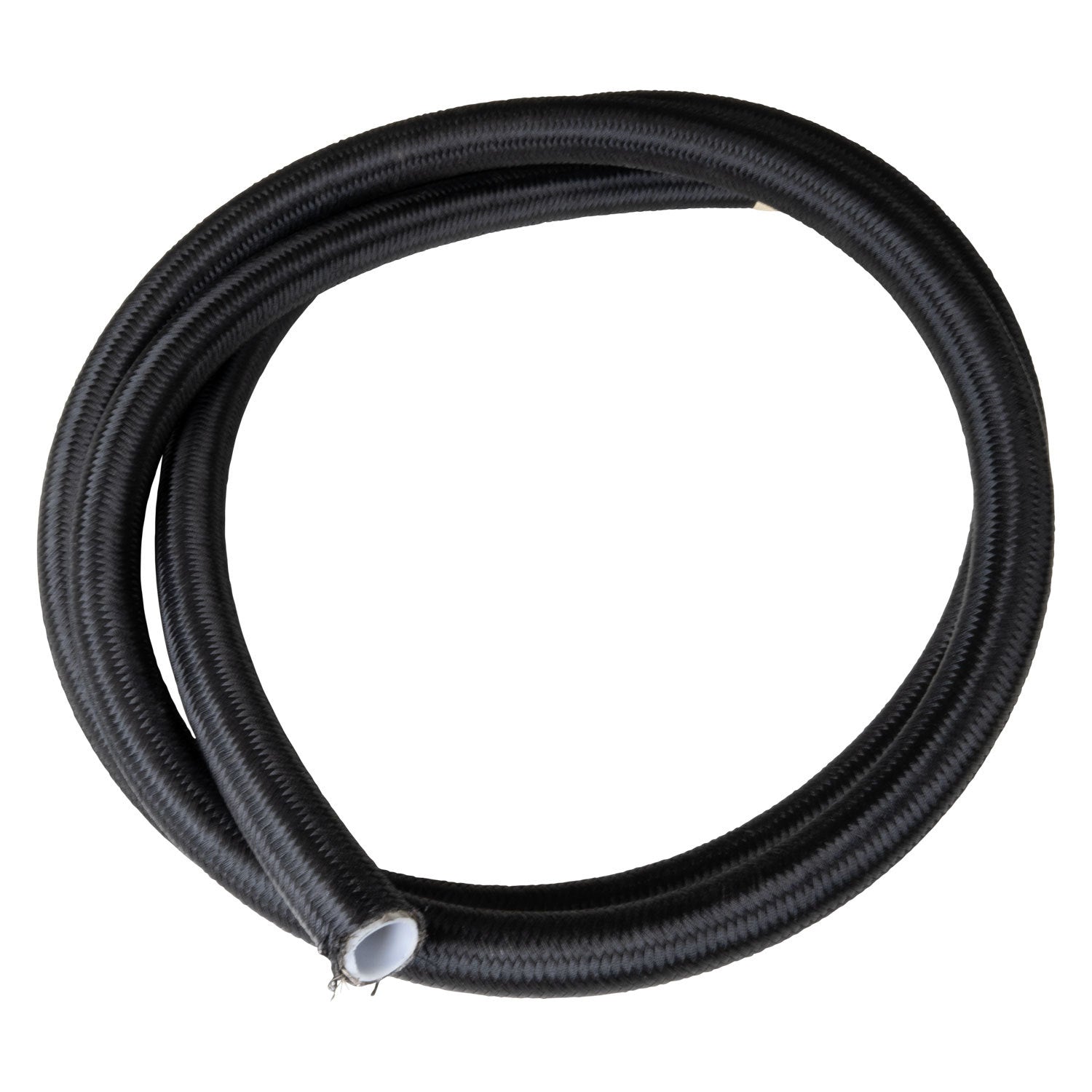 Russell Hose - Pro PTFE Black Nylon Braid Hose - 6 AN - 20 ft - Braided Nylon / PTFE - Black - Each