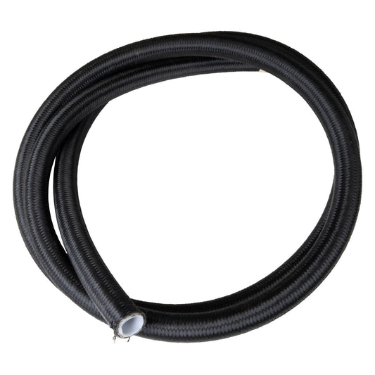 Russell Hose - Pro PTFE Black Nylon Braid Hose - 6 AN - 20 ft - Braided Nylon / PTFE - Black - Each
