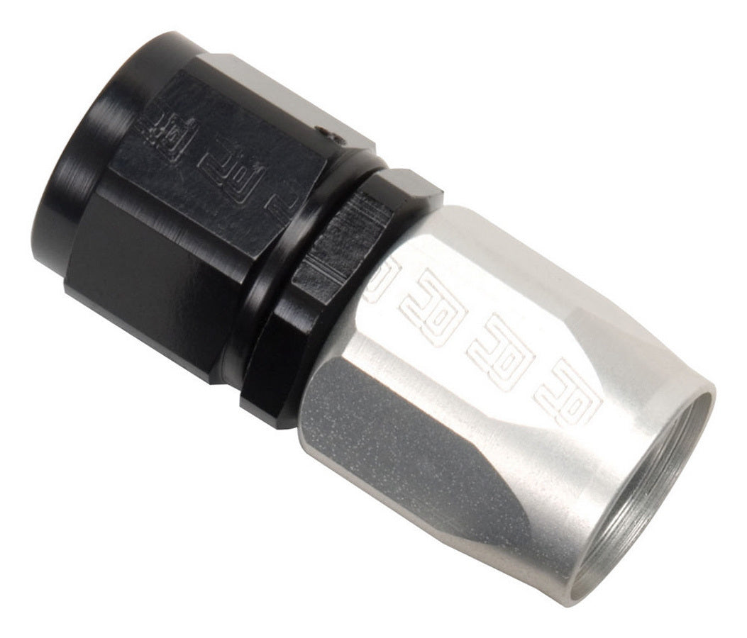 Russell Fitting - Hose End - Full Flow - Straight - 6 AN Hose to 6 AN Female - Aluminum - Black / Silver Anodized - Each