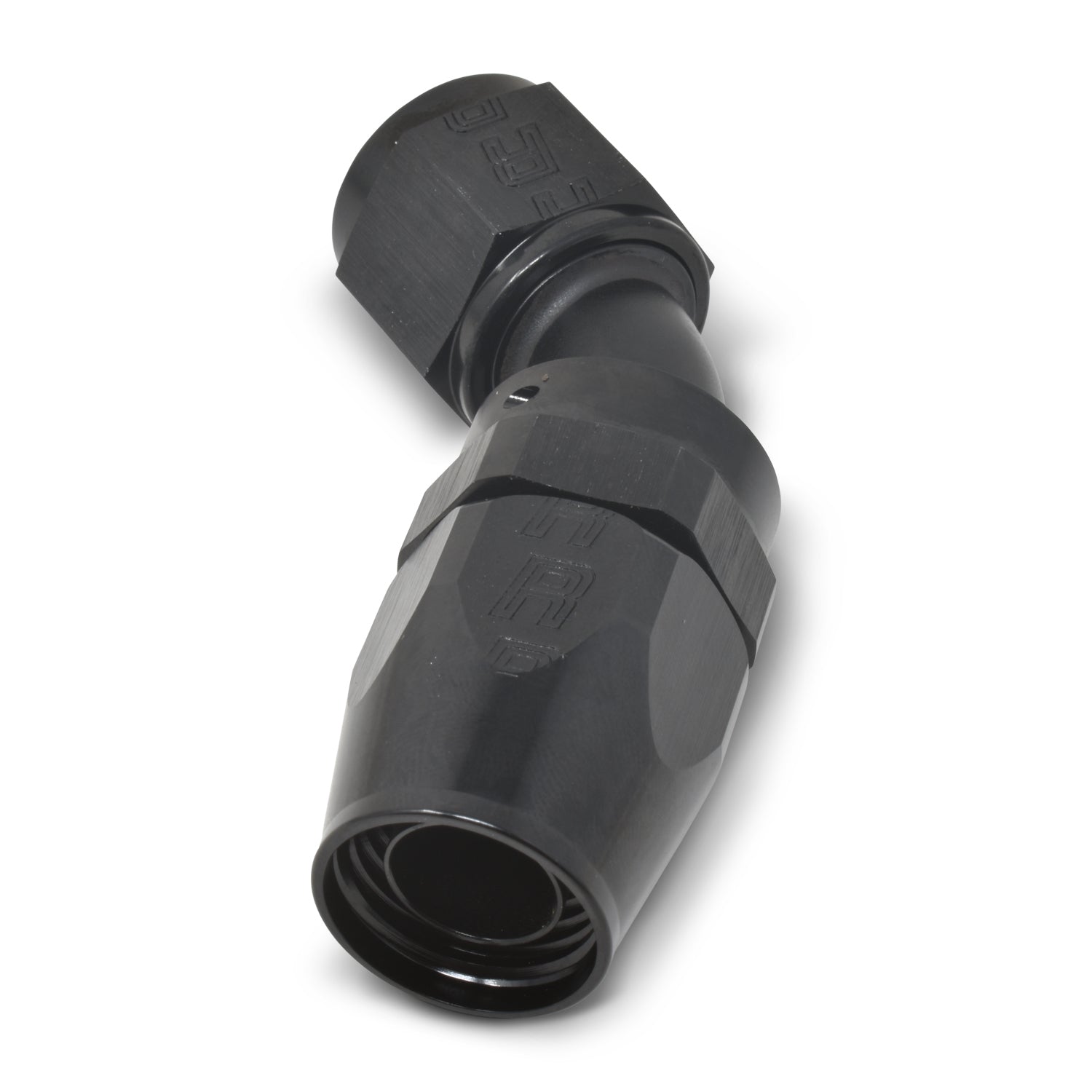 Russell Fitting - Hose End - ProClassic - 45 Degree - 16 AN Hose to 16 AN Female - Aluminum - Black Anodized - Each