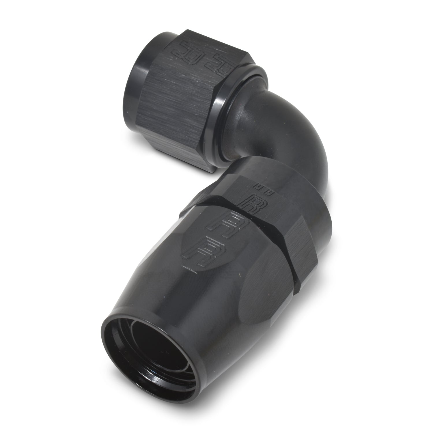 Russell Fitting - Hose End - ProClassic - 90 Degree - 16 AN Hose to 16 AN Female - Aluminum - Black Anodized - Each