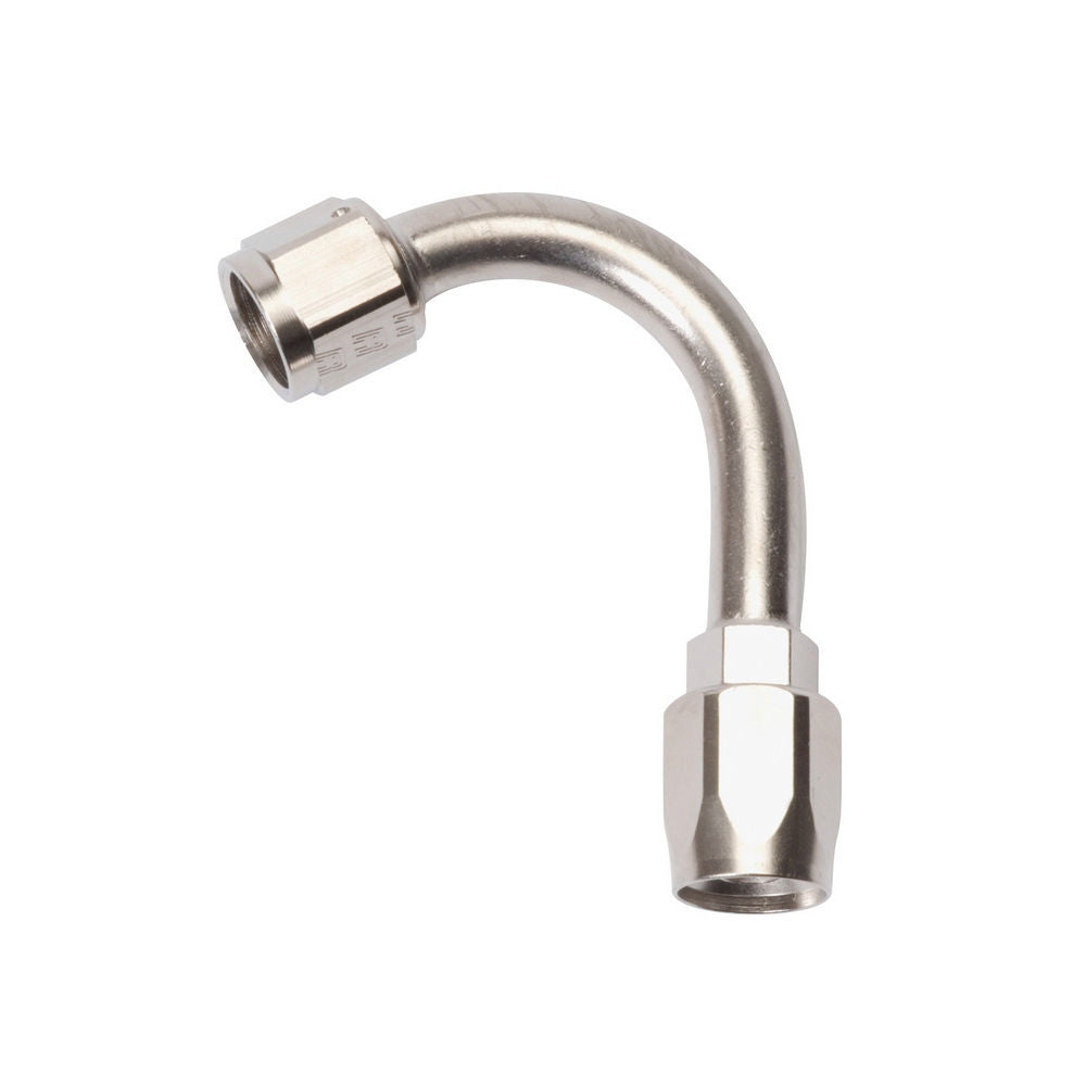 Russell Fitting - Hose End - Full Flow - 120 Degree - 6 AN Hose to 6 AN Female - Aluminum - Nickel Anodized - Each