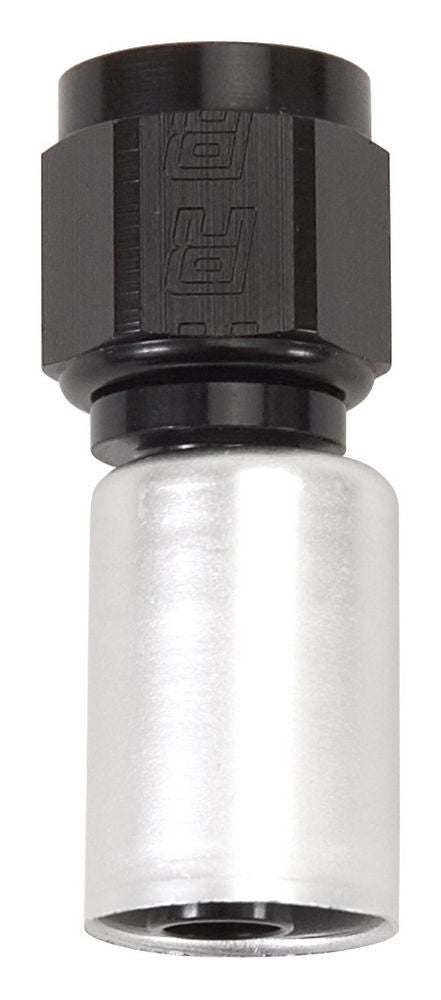 Russell Fitting - Hose End - Crimp-On - Straight - 10 AN Hose Crimp to 10 AN Female - Aluminum - Black / Silver