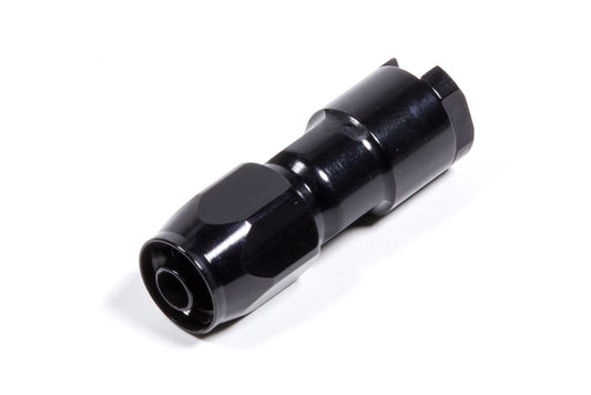 Russell Fitting - Hose End - Straight - 6 AN Hose Barb to 3/8 in SAE Female Quick Disconnect - Aluminum - Black