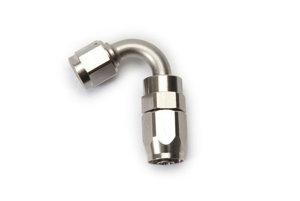 Russell Fitting - Hose End - ProClassic - 120 Degree - 6 AN Hose to 6 AN Female Swivel - Aluminum - Nickel Anodized -