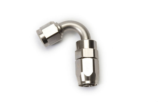 Russell Fitting - Hose End - ProClassic - 120 Degree - 6 AN Hose to 6 AN Female Swivel - Aluminum - Nickel Anodized -