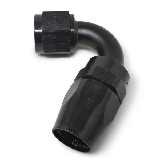 Russell Fitting - Hose End - ProClassic - Swivel - 120 Degree - 6 AN Hose to 6 AN Female - Aluminum - Black Anodized -