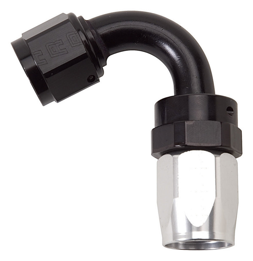 Russell Fitting - Hose End - ProClassic - 120 Degree - 10 AN Hose to 10 AN Female - Aluminum - Black / Clear Anodized