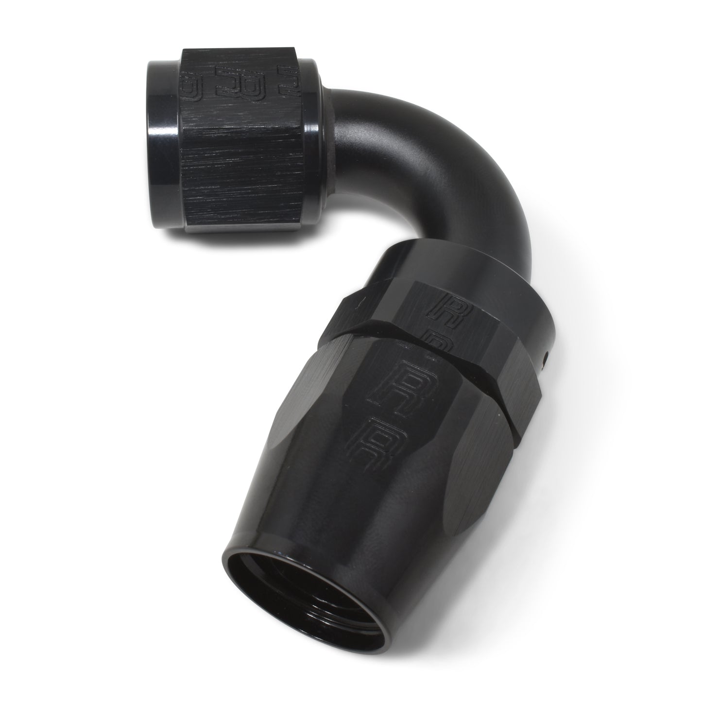 Russell Fitting - Hose End - ProClassic - Swivel - 120 Degree - 10 AN Hose to 10 AN Female - Aluminum - Black Anodized