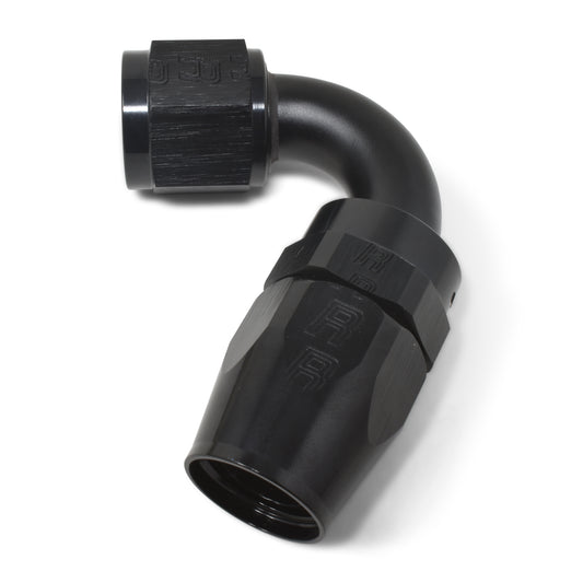 Russell Fitting - Hose End - ProClassic - Swivel - 120 Degree - 10 AN Hose to 10 AN Female - Aluminum - Black Anodized