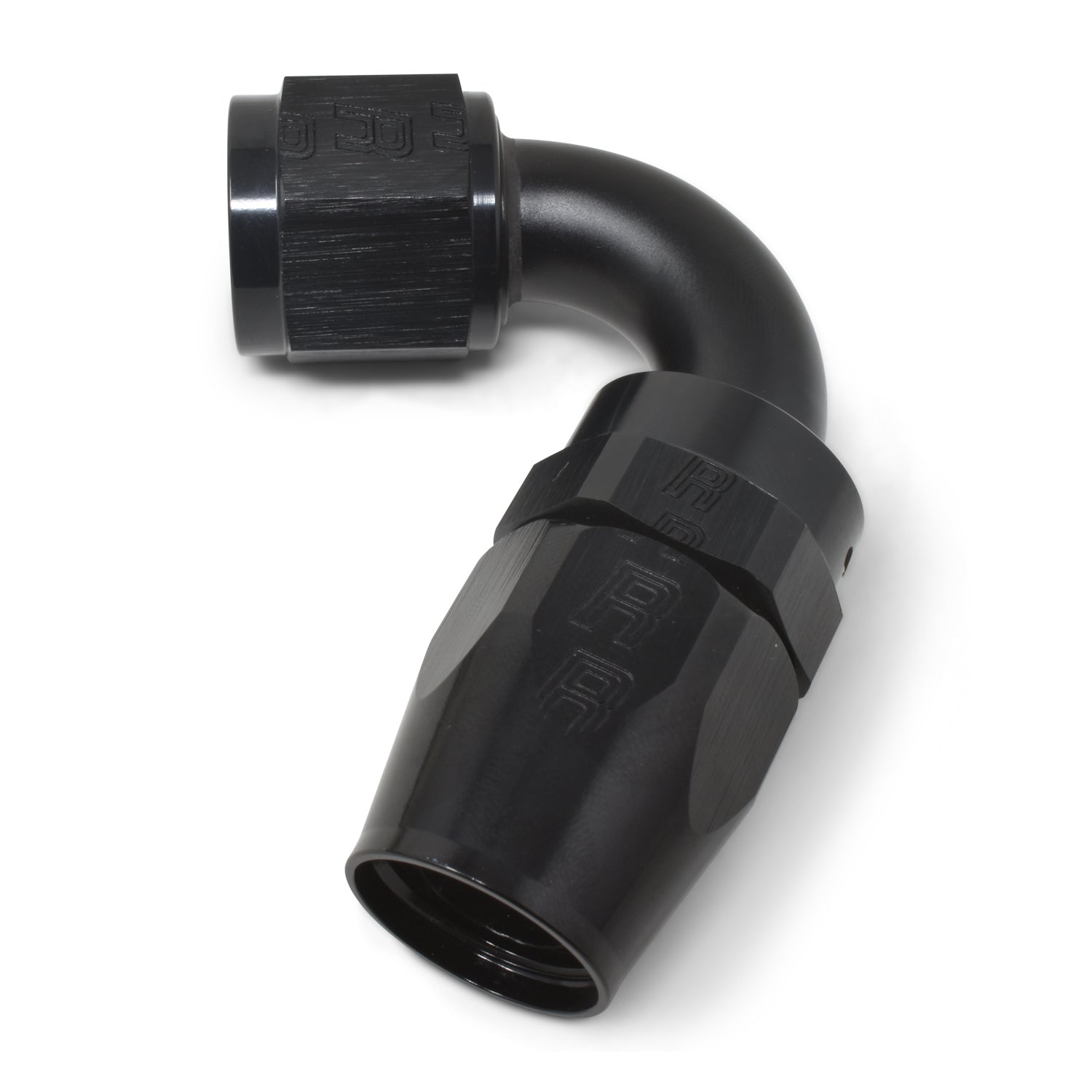 Russell Fitting - Hose End - ProClassic - Swivel - 120 Degree - 12 AN Hose to 12 AN Female - Aluminum - Black Anodized