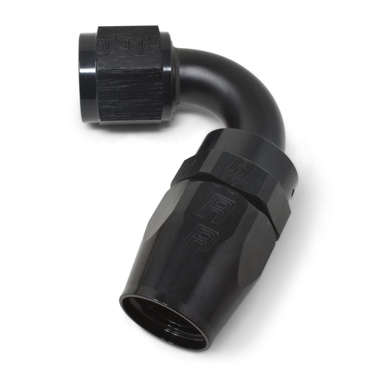 Russell Fitting - Hose End - ProClassic - Swivel - 120 Degree - 12 AN Hose to 12 AN Female - Aluminum - Black Anodized