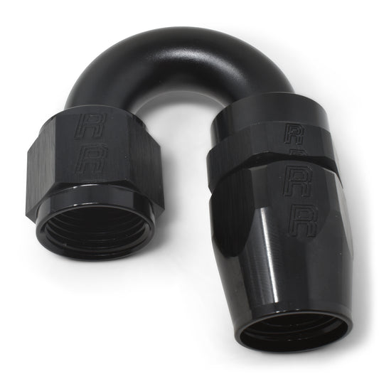 Russell Fitting - Hose End - ProClassic - Swivel - 180 Degree - 8 AN Hose to 8 AN Female - Aluminum - Black Anodized -