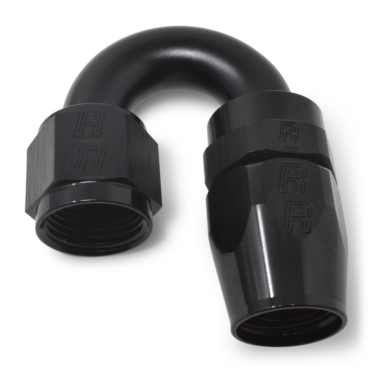 Russell Fitting - Hose End - ProClassic - Swivel - 180 Degree - 10 AN Hose to 10 AN Female - Aluminum - Black Anodized