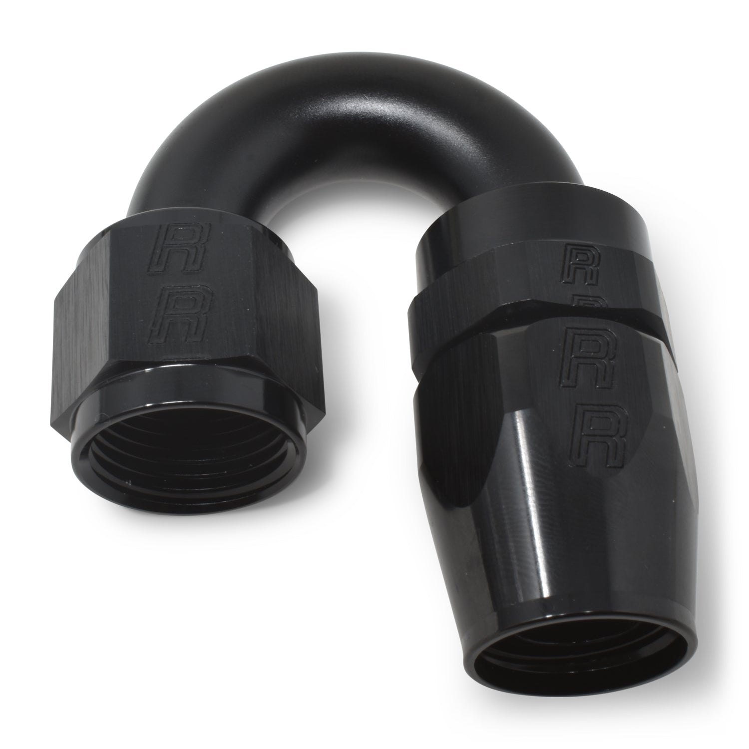 Russell Fitting - Hose End - ProClassic - Swivel - 180 Degree - 10 AN Hose to 10 AN Female - Aluminum - Black Anodized