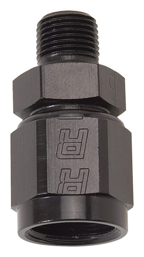 Russell Fitting - Adapter - Straight - 6 AN Female to 1/8 in Male - Aluminum - Black Anodized - Each