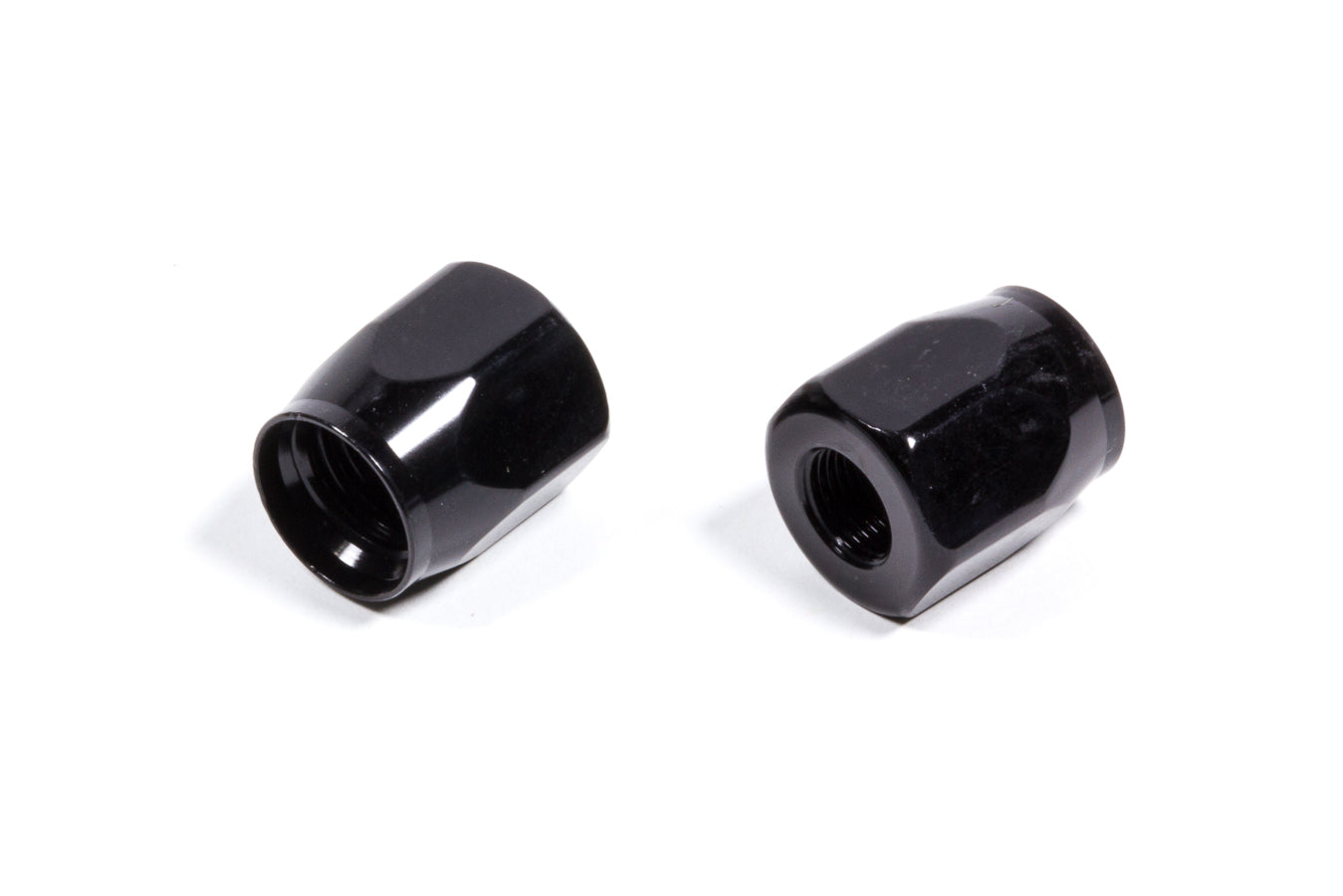 Russell Fitting - Hose End - Socket - 6 AN Female Threads - Aluminum - Black Anodized - Pair