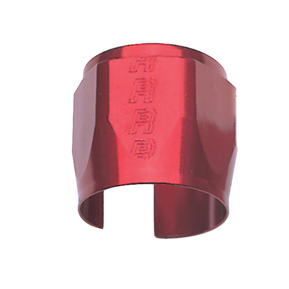 Russell Hose Clamp - Worm Gear - Tube Seal - 8 AN Hose - Hex - Aluminum - Red Anodized - Each