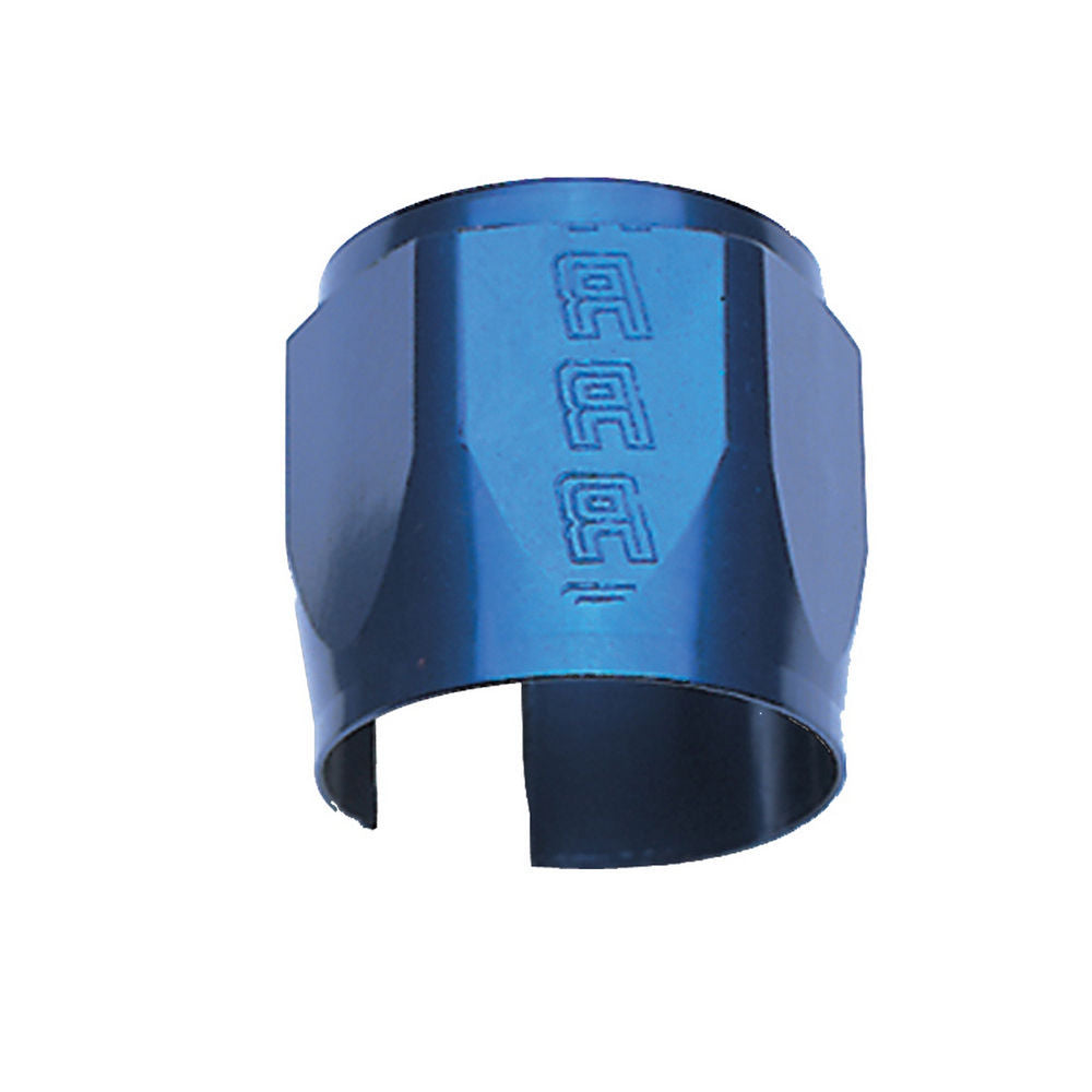 Russell Hose Clamp - Worm Gear - Tube Seal - 6 AN Hose - Hex - Aluminum - Blue Anodized - Each