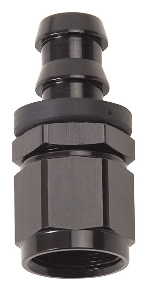 Russell Fitting - Hose End - Twist-Lok - Straight - 8 AN Hose Barb to 8 AN Female - Aluminum - Black Anodized - Each