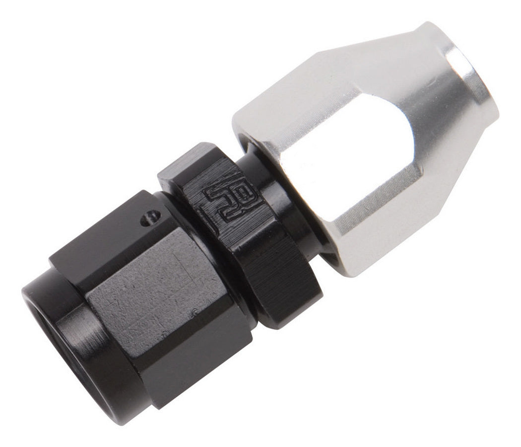 Russell Fitting - Tube End - Straight - 8 AN Female Swivel to 1/2 in Tubing - Aluminum - Black / Silver Anodized - Each