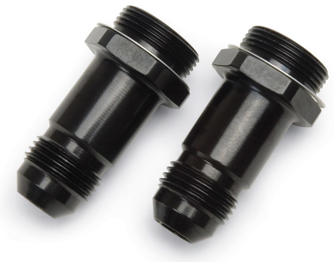 Russell Carburetor Inlet Fitting - Straight - 8 AN Male to 7/8-20 in Male - 2 in Long - Aluminum - Black Anodized -