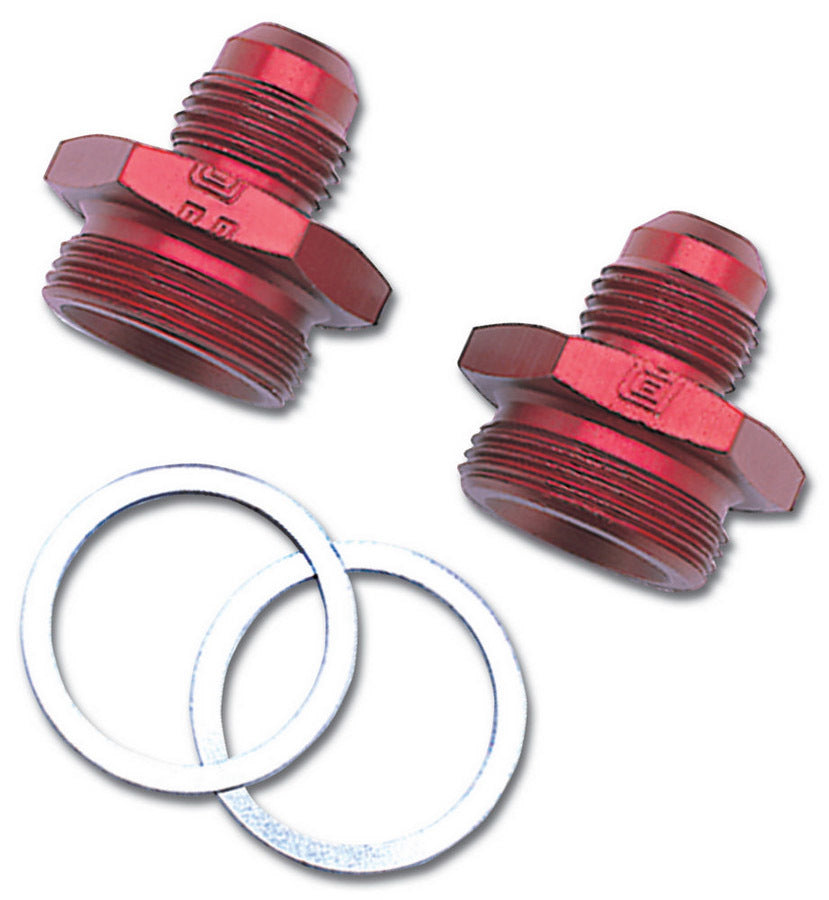 Russell Carburetor Inlet Fitting - Straight - 6 AN Male to 7/8-20 in Male - Aluminum - Red Anodized - Holley